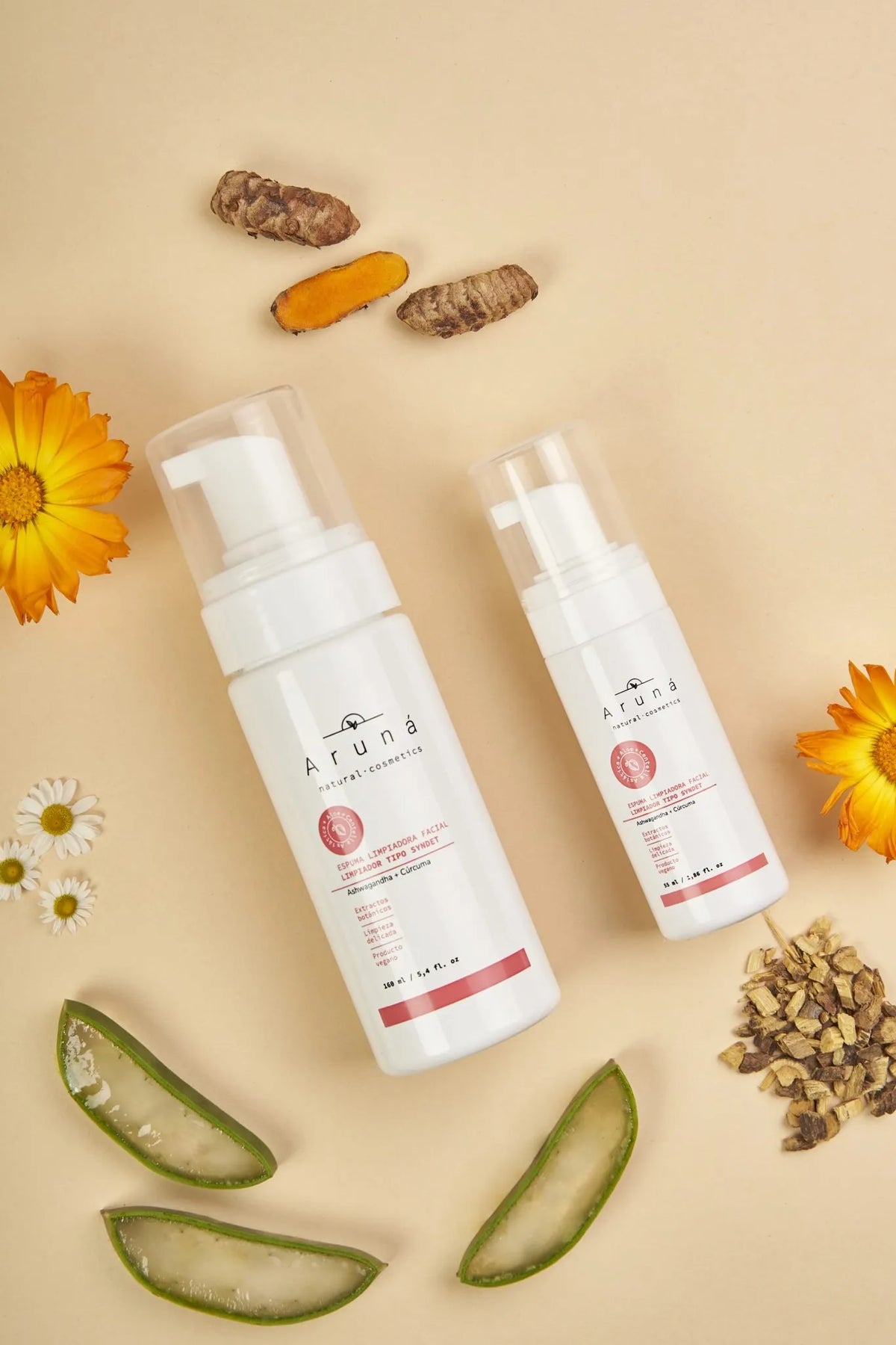 Espuma limpiadora facial cúrcuma